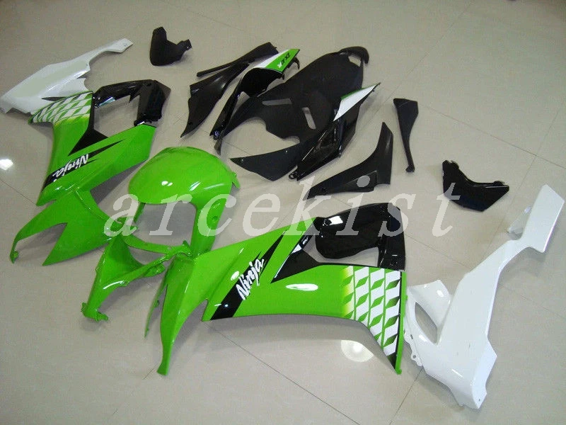 

3Gifts New ABS Motorcycle Fairings Kit Fit for kawasaki Ninja ZX-10R ZX10R 2008 2009 2010 10R 08 09 10 Bodywork Set green white