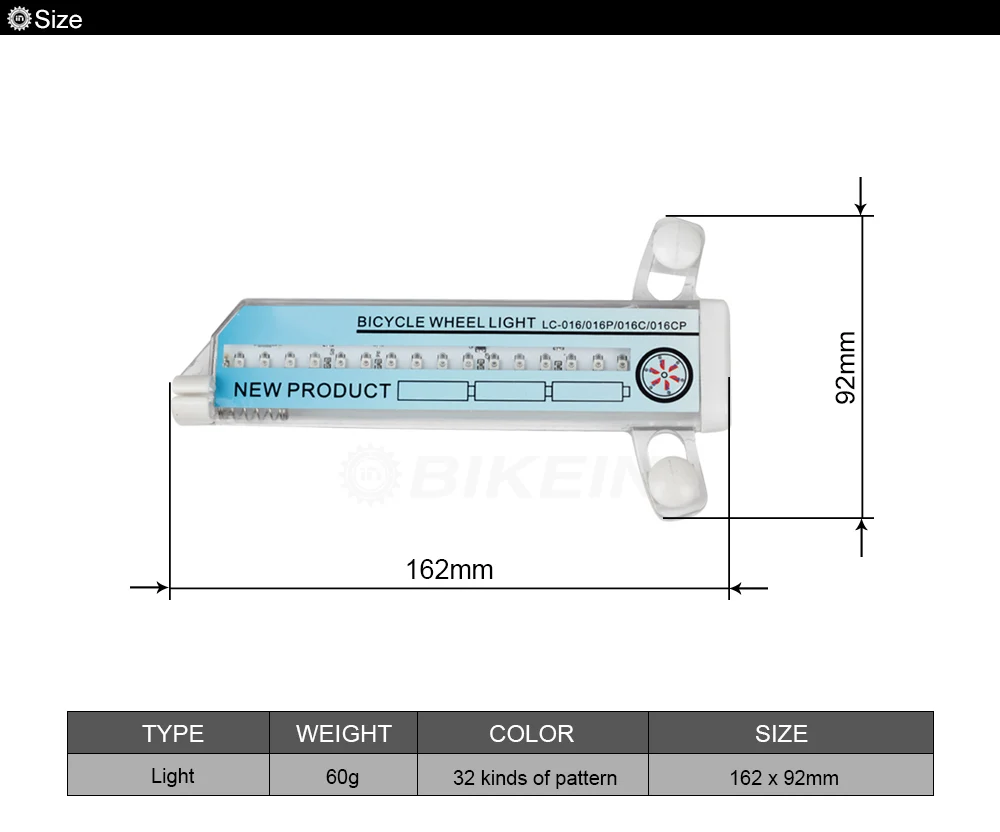 BIKEIN ночной Велоспорт спицы колеса свет 32 узора Красочный светодиодный водонепроницаемый велосипед колесный бандаж сигнальная лампа Аксессуары для велосипеда
