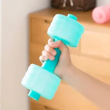 1кг 1 шт женское фитнес оборудование для похудения для тела для полива воды гантели для домашнего обучения пластиковые для йоги розовые для женщин