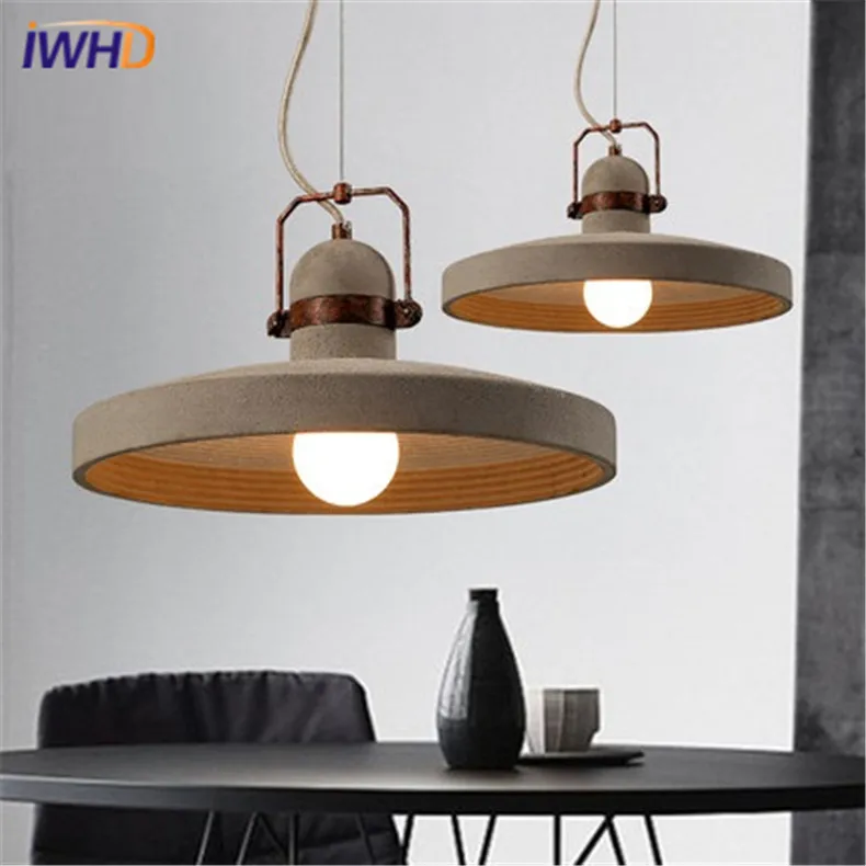 

Nordic Style Loft Retro Cement Pendant Lamp Vintage Industrial Lighting Led E27 Bulb Light Fixtures Restaurant Bar Living Room