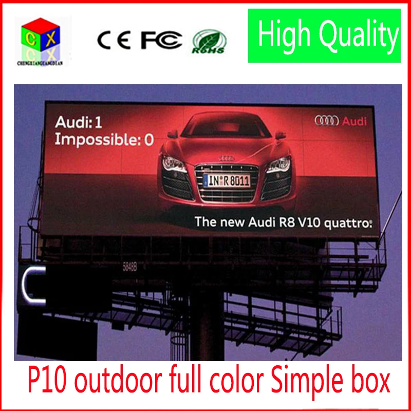 P10 outdoor RGB full Color led video wall size 960x960mm led large-screen  display sign background Easy installation AliExpress