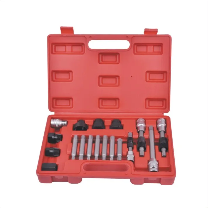 

FreeWheel Pulley & Alternator Socket Bit Tool Kit 18 Pcs For Valeo Marelli Bosch