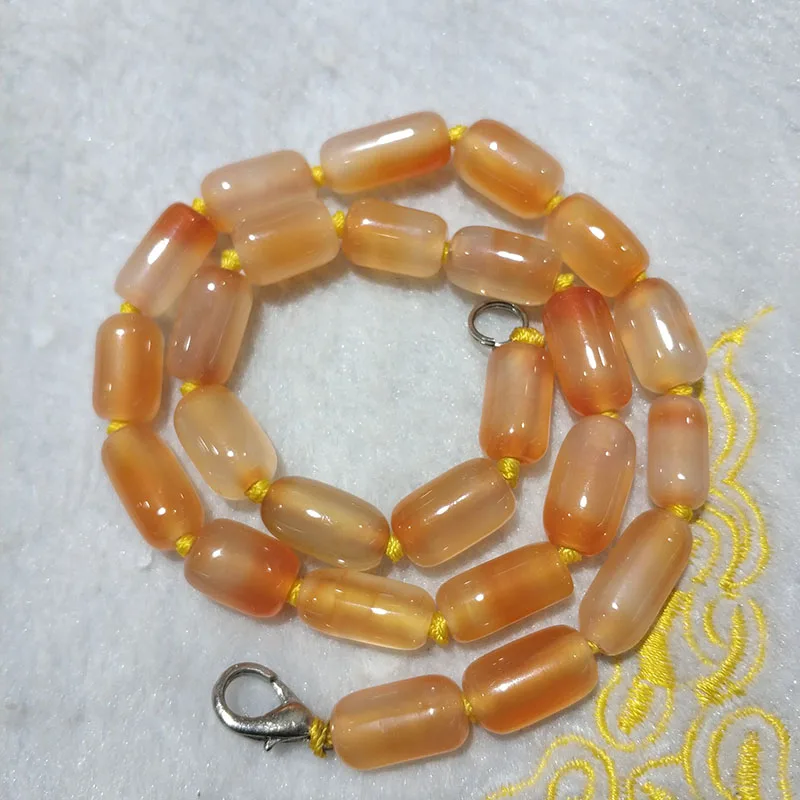 

JYX 618 promotion Natural Agate Necklace with pearls 14x8mm Irregular shape Gemstone Necklaces 16” Jewelry elegant