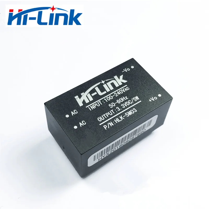 

Free shipping HLK-5M03 220V to 3.3V 5W ultra compact power module intelligent household switching AC DC transformer