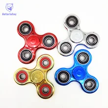 -Spinner Fidget Toy Brushed plating ABS EDC Hand Spinner For Autism and Rotation Time Long Anti Stress Toys