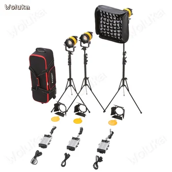 

FB-800G LED portable movie Spotlight outdoor interview 80W camera photography light three lamp set CD50 T02