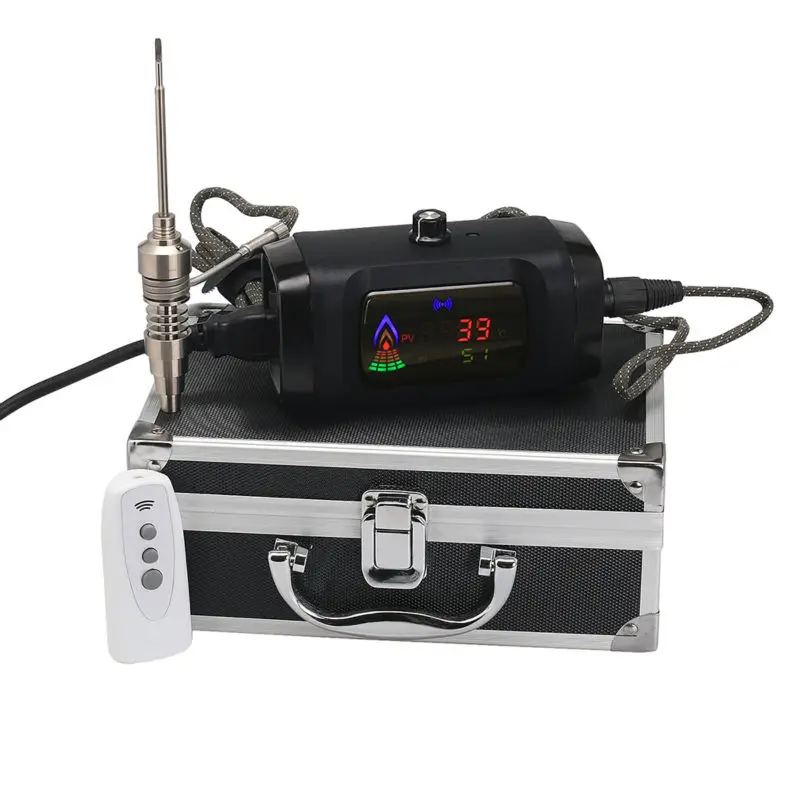 

Enail E-Nail E Dab Nail Remote Dual Screen Smart Electric Temperature Controller 16 20 MM Coils Titanium Nail Fancier F710