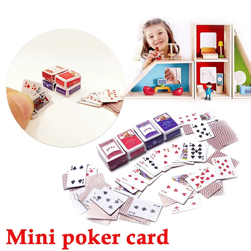 2019 маленький мини покер карты Бумага Кукольный дом украшения дома для Открытый Прямая доставка
