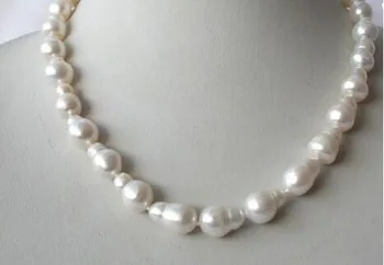 

Free shipping Hot sell >>>@@ AS2213 stunning big 16mm baroque white freshwater pearl necklace clasp