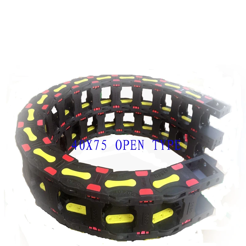 

Free Shipping 40x75 1 Meters Bridge Type Plastic Cable Carrier With End Connectors