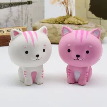 Большой jumbo мультфильм милый кот Мягкий при нажатии мягкими игрушками медленный рост для взрослых снимает стресс беспокойство украшения