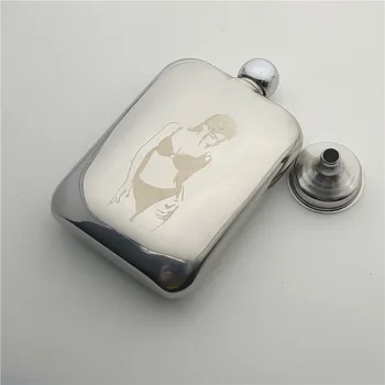 

Sexy Girl 6 Ounce Hip Flask 304 Stainless Steel 170ml Flask Wine Flagon Bottle for Alcohol Whiskey Laser Engraved Will Not Fade