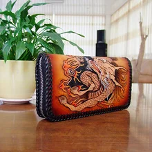 OLG. YAT/мужские кошельки ручной работы из кожи растительного дубления, мужской кошелек, мужская сумочка, ручная работа, кошелек в стиле ретро, длинные оригинальные сумки