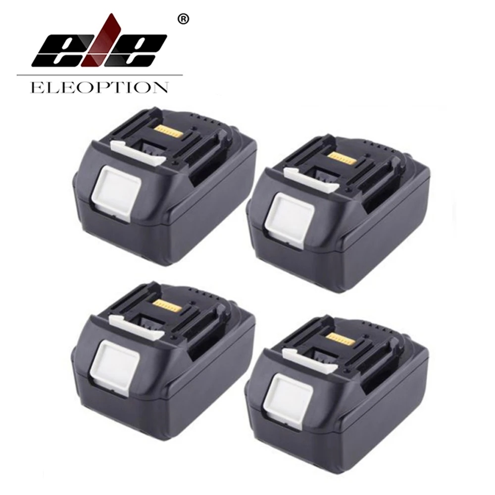 

ELEOPTION 4PCS 18V Lithium Ion Battery for MAKITA BL1815 194205-3 LXT400 194309-1 BL1835
