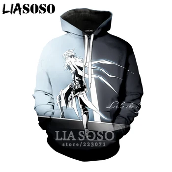 

LIASOSO 2019 Winter New Men Women Sweatshirt 3D Print Anime D.Gray Man Hoodie Long Sleeve Top Casual Harajuku Pullover B185-10