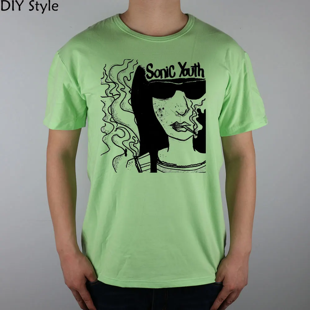 Sonic Youth футболка Топ лайкра хлопок мужская новый дизайн высокое качество|designer mens t