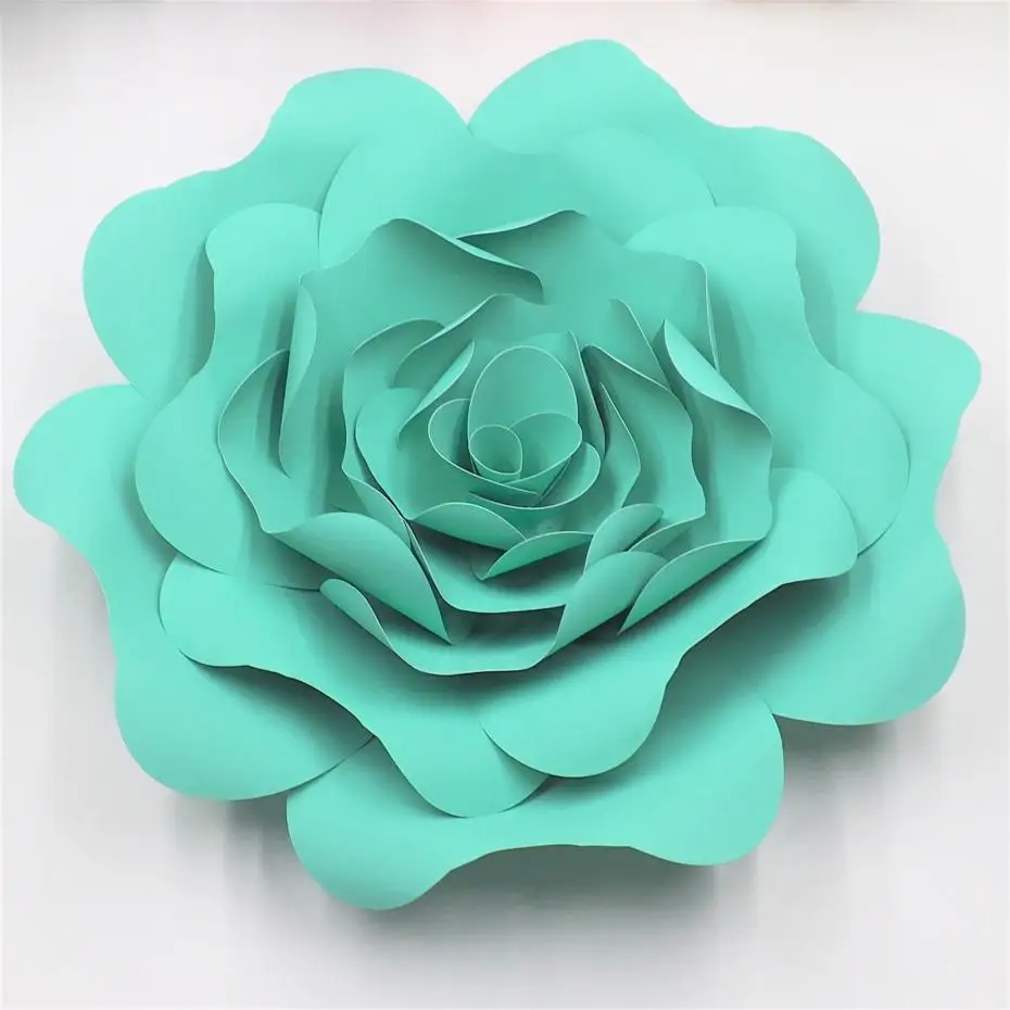 

2018 DIY 15CM-60CM Giant Paper Flowers Large Paper Rose For Wedding & Event Backdrops Decorations Baby Nursery Video Tutorials