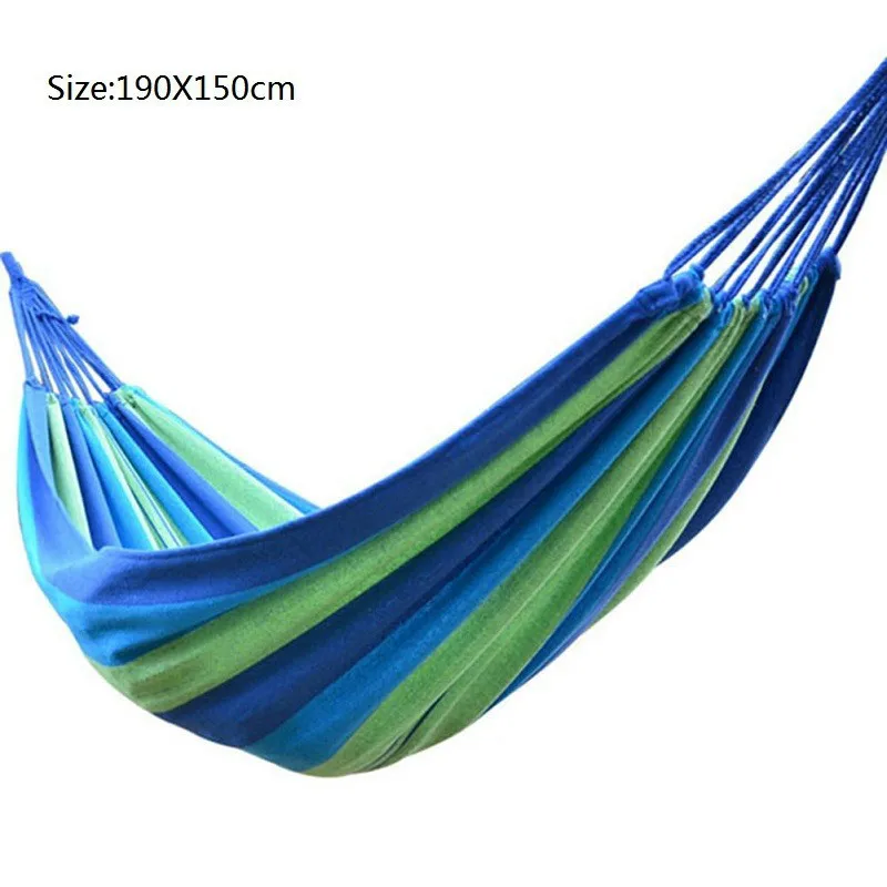 

1-2 Person Swing Chair Garden Hammock Canvas Fabric Hanging Bed Camping Hunting Sleeping Swing