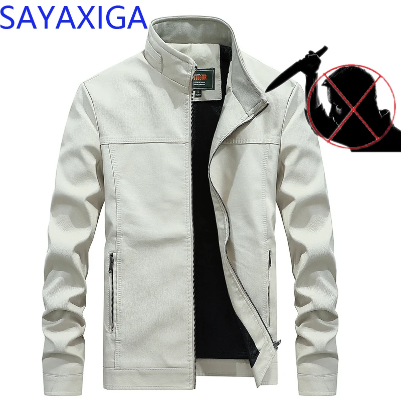 

Self defense Jacket Cut proof PU Leather Jacket Anti Knife Clothing Anti Stab Clothing Slash Proof Safe Security Clothes coat