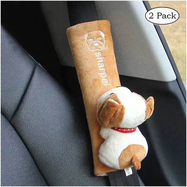2 упаковки ремней безопасности автомобиля колодки универсальная лямка наволочка для автомобильной подушки защита для ремня покрытие ремня безопасности ZC007 - Название цвета: Dog