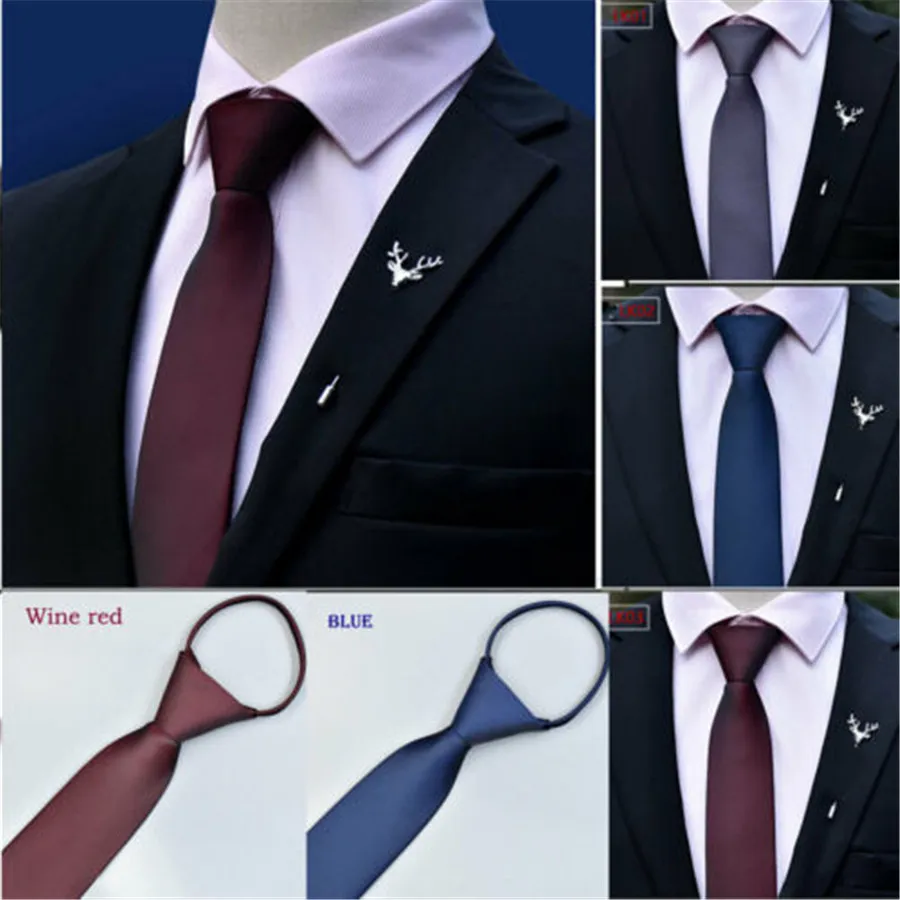 Фирменная Новинка стиль для мужчин мода молния галстук Свадебная вечеринка галстук в деловом стиле