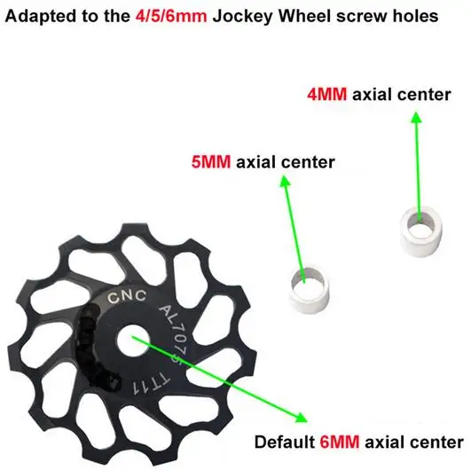 Велосипед керамика Jockey колесо задний механизм переключения передач 11 T 13 T 7005 Алюминиевый сплав велосипедный направляющий шкив
