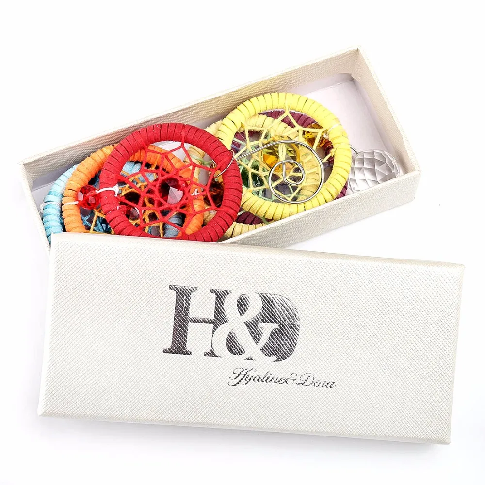 H& D чакра muladhar Dream Catcher правильный Цвет с чакры Настенный декор морских Домашний Декор Ловец снов 18.5 дюйма V3