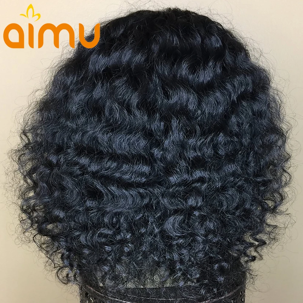 Парик Aimu 2x4, средняя часть U, для черных женщин, волна воды, 150 плотность, бразильские виргинские человеческие волосы, Upart парик