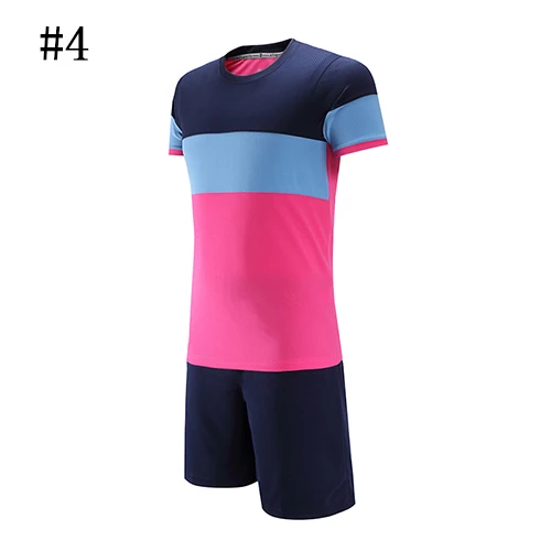 Профессиональная, для взрослых, детская, пустая, на заказ, форма для футбола, Джерси, полиэстер, футбольная рубашка, тренировочный костюм - Цвет: 8810Navy blue red