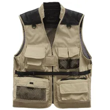 Новое поступление мужской открытый жилет фотографа тактические со множеством карманов Waistcost Мужская s рыболовная майка PESCA