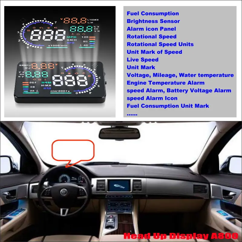 Ծ XE/XF/XJ/XJR 2008-2019 ڵ ׼ OBD HUD ڵ   ÷, ÷  ÷  ũ  ݻ