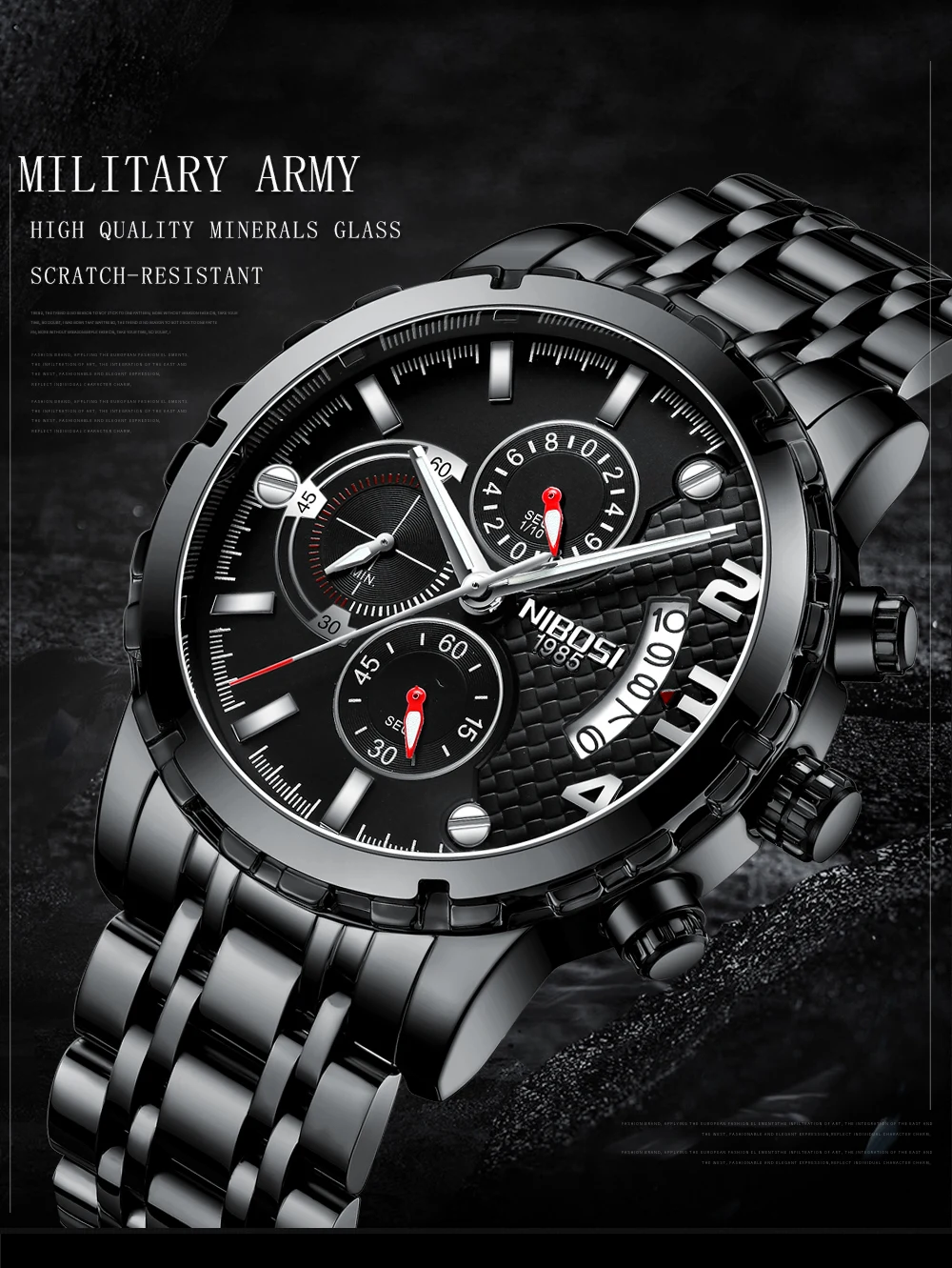 SportMilitaryArmy Watch For Men Watches 2018 Luxury Brand Waterproof Watch Men's Wrist Quartz Analog Watch Stainless Steel     (2)