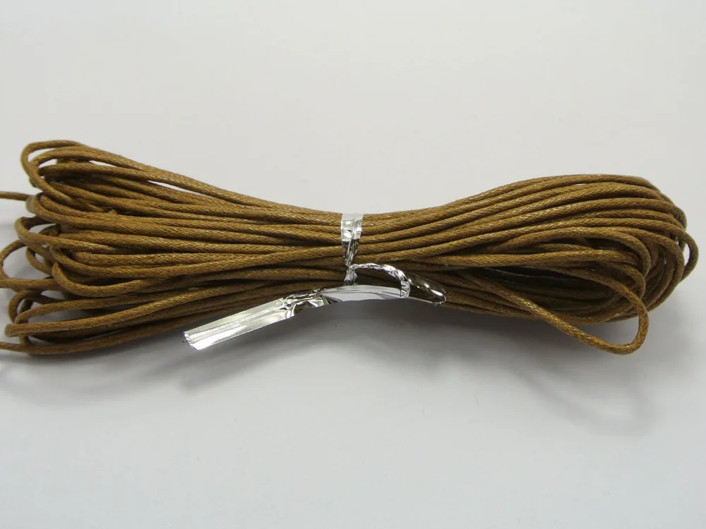 

50 Meters Coffee Waxed Cotton Beading Cord 1.5mm Macrame Jewelry String