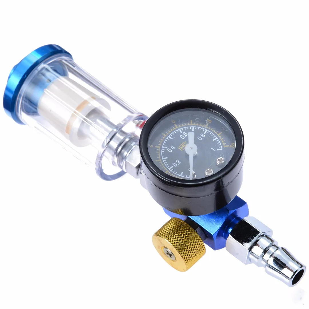 

MAYITR Auto Car Air Pressure Regulator Water Filter Gauge Scratch Type Spray Lance & In-Line Water Trap Filter Tool
