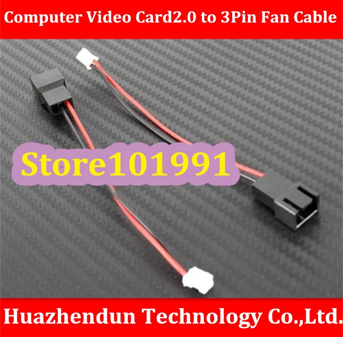 

Free Shipping Computer Video Card 2.0 to 3Pin Fan Cable Length About 10CM Mini 2Pin to 3Pin Fan Cable