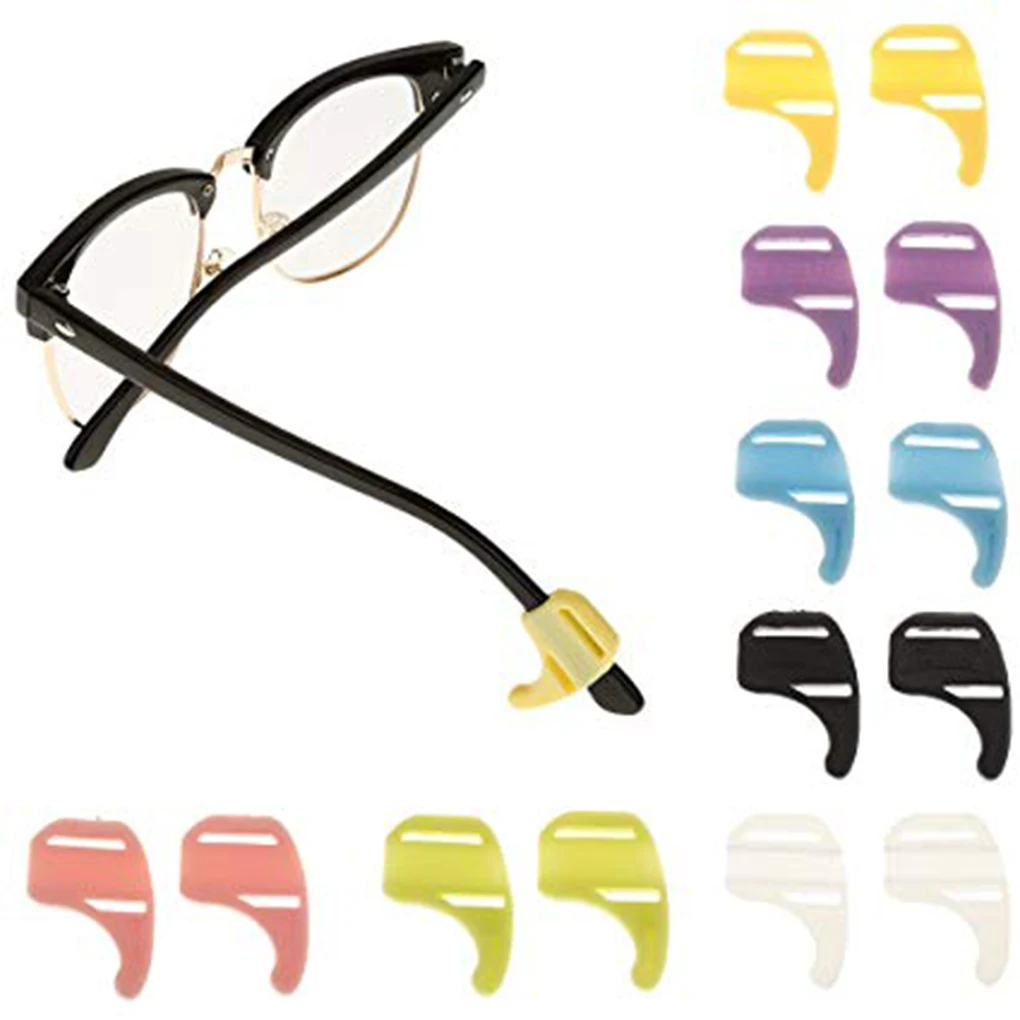 

1 pair Silicone Sunglasses Anti Slip Ear Surpporting Hooks Sports Eyeglasses Holders Parts