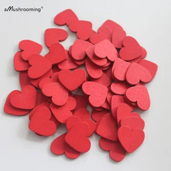 

x100 Cute heart Wooden Craft Shapes Pieces heart wood Wedding Party Coastal party Bridal Shower Holiday Birthday decoration