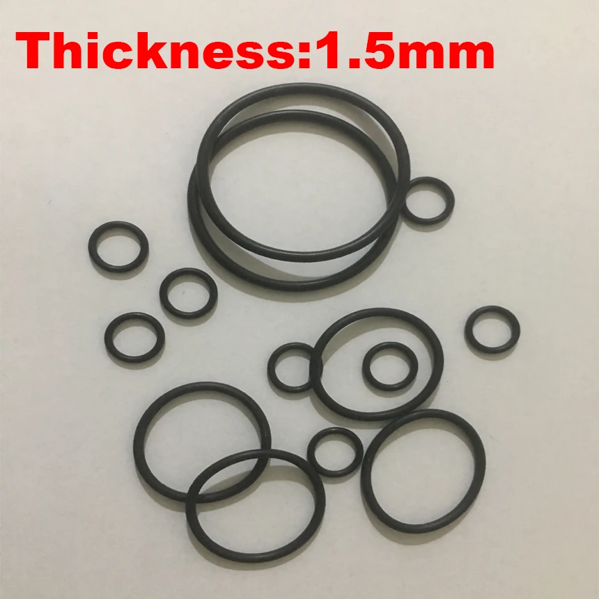 

150pcs 35x1.5 35*1.5 36x1.5 36*1.5 37x1.5 37*1.5 OD*Thickness Black NBR Nitrile Chemigum Rubber O-Ring Oil Seal O Ring Gasket