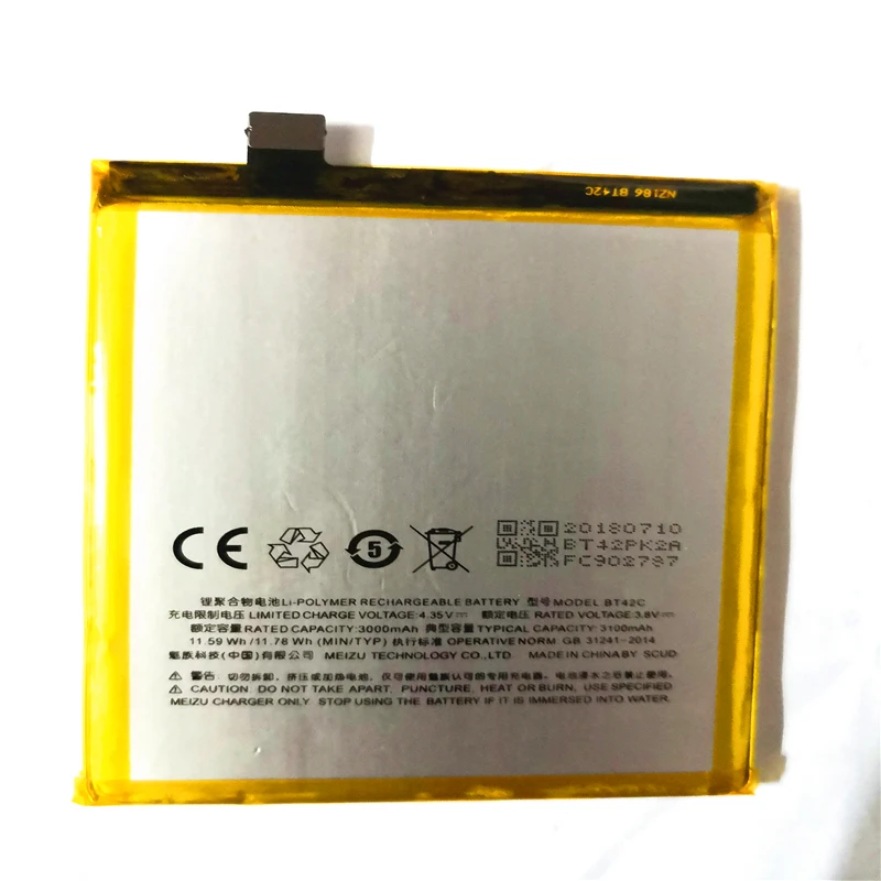 

3100mAh BT42C cell phone Battery for Meizu M2 Note phone Batteries With Tools for gift