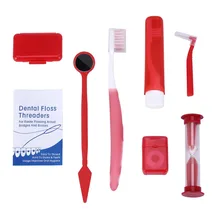 Tooth-Brush Dentist-Tools Mouth-Mirror Dental-Flosser Whitening Orthodontic Teeth Oral-Care-Kit