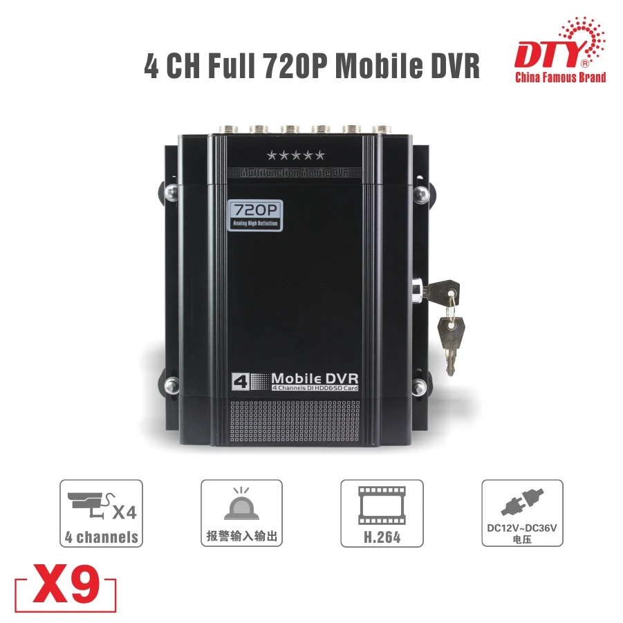 

8 sets X9s GPS 3G, 4CH AHD 720P Mobile DVR X9s (with gps 3g)@ 8 units