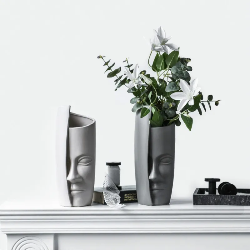 Художественная ваза Креативный дизайн украшение для лица ваза домашняя абстрактная декоративная ваза для шкафа вина