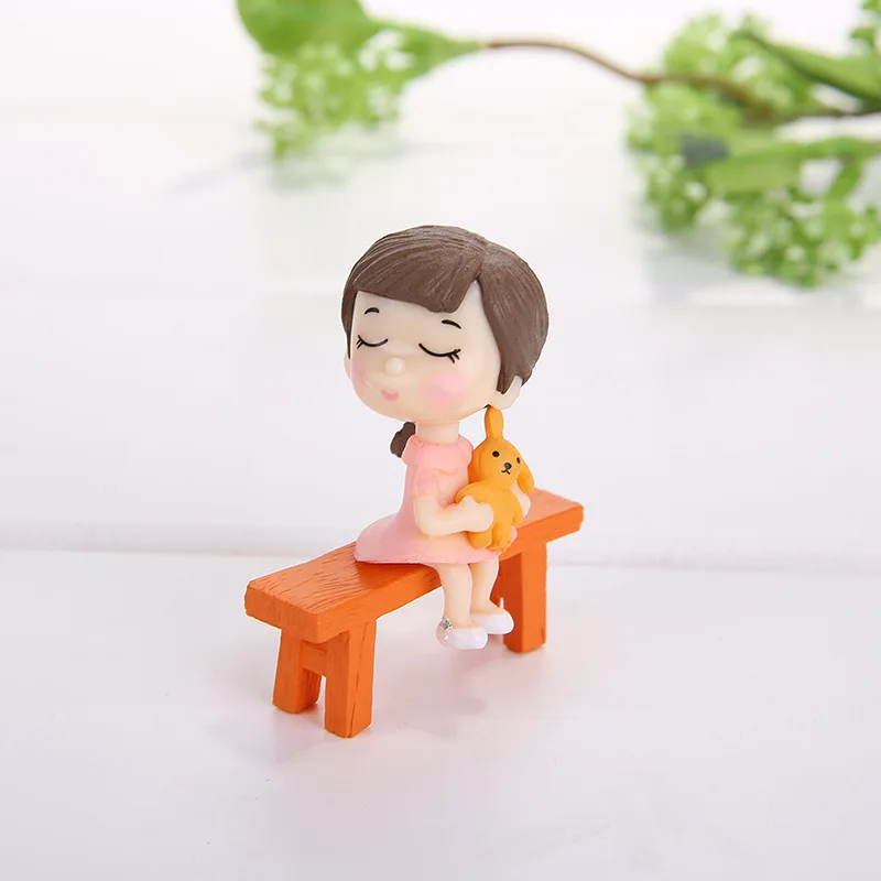 Модель персонажа куклы мультфильм пара руки индивидуальные дома микро-Пейзаж украшения
