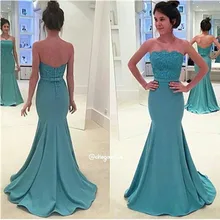 Weg von der Schulter Trägerlose Mutter der Braut Kleider für Hochzeit Vestido De Festa Lange Abendkleider für Prom Ball