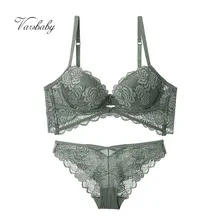 Varsbaby, сексуальное кружевное нижнее белье пуш-ап, 3/4 чашечки, бюстгальтер на косточках с регулируемыми лямками, набор бюстгальтеров