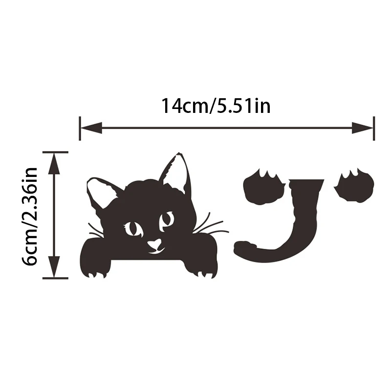 1 шт. креативный Черный Кот свет Настенная Наклейка для переключателя Художественный Дизайн Забавный домашний декор