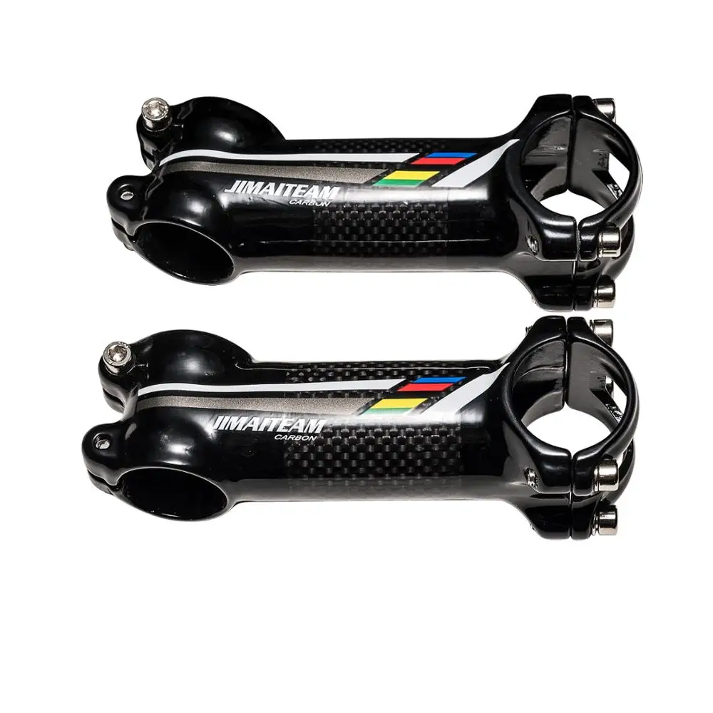 3K Carbon Aluminum Stem MTB Road Bike Bicycle Stem 6//17° 60-120mm Black No Logo