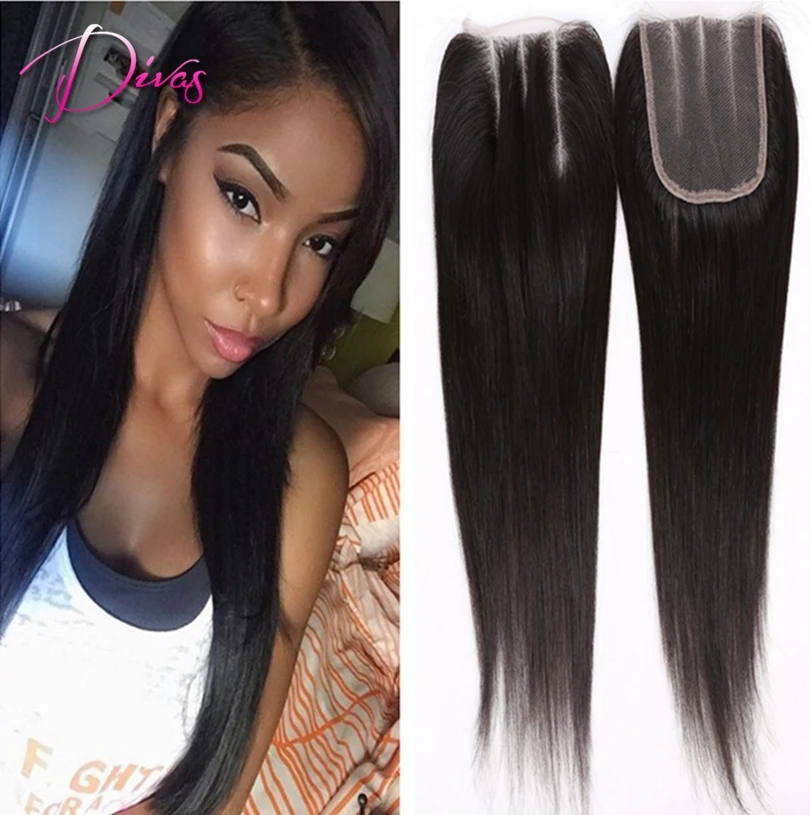 7A font b Brazilian b font Lace Closure font b Straight b font 3 5x4 font