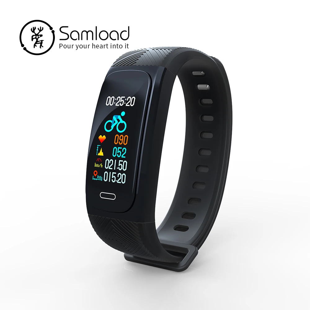 

Samload Smart Wristband IP68 Smart bracelet GPS Stopwatch Fitness Tracker Call Reminder Heart Rate For Android IOS Phone Xiaomi