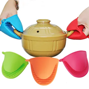

Silicone Kitchen Organizer Insulated Heat Pot Clips Microwave Oven Gloves Hot Plate Clip 1 PCS Anti-scald Thicken